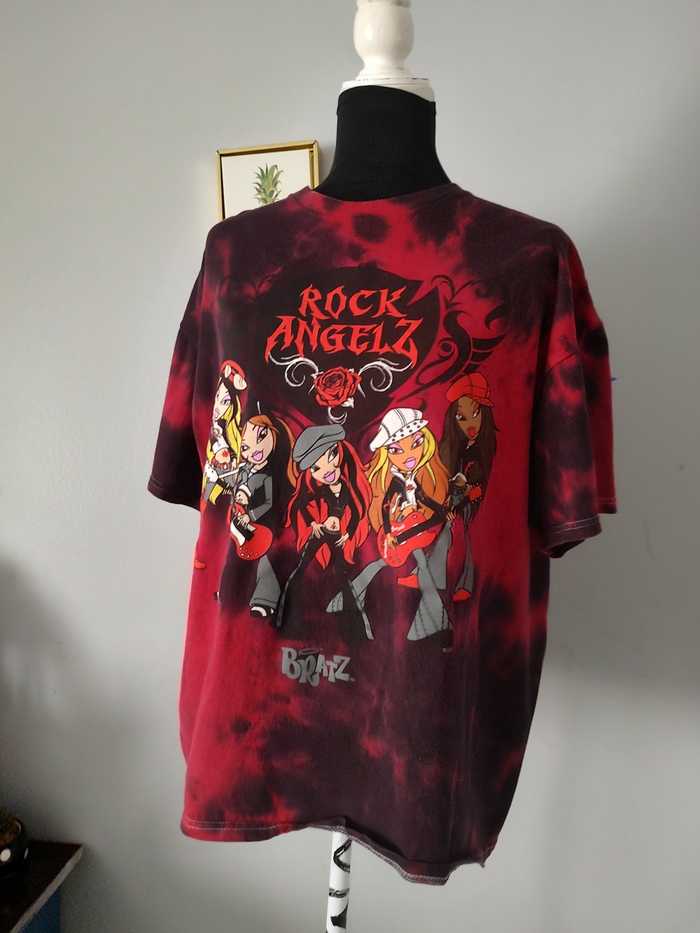 Rock Angelz Tie-Dye Graphic Tee - Red & Black Hot Topic